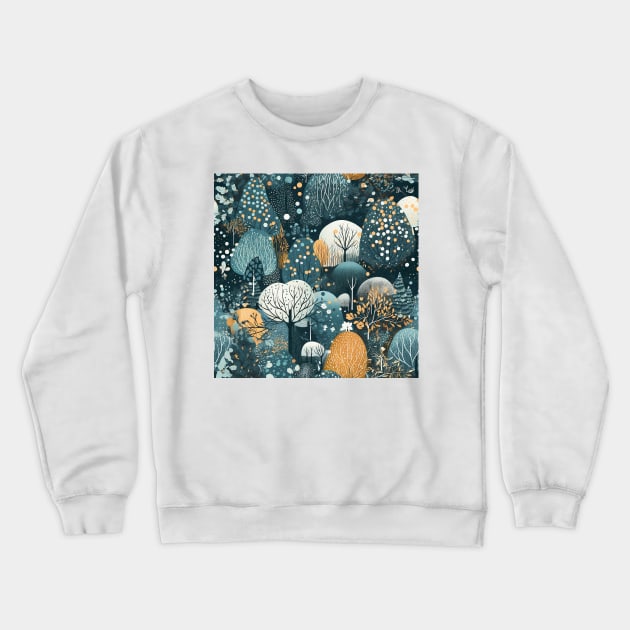 Snowy Trees Crewneck Sweatshirt by JonHerrera